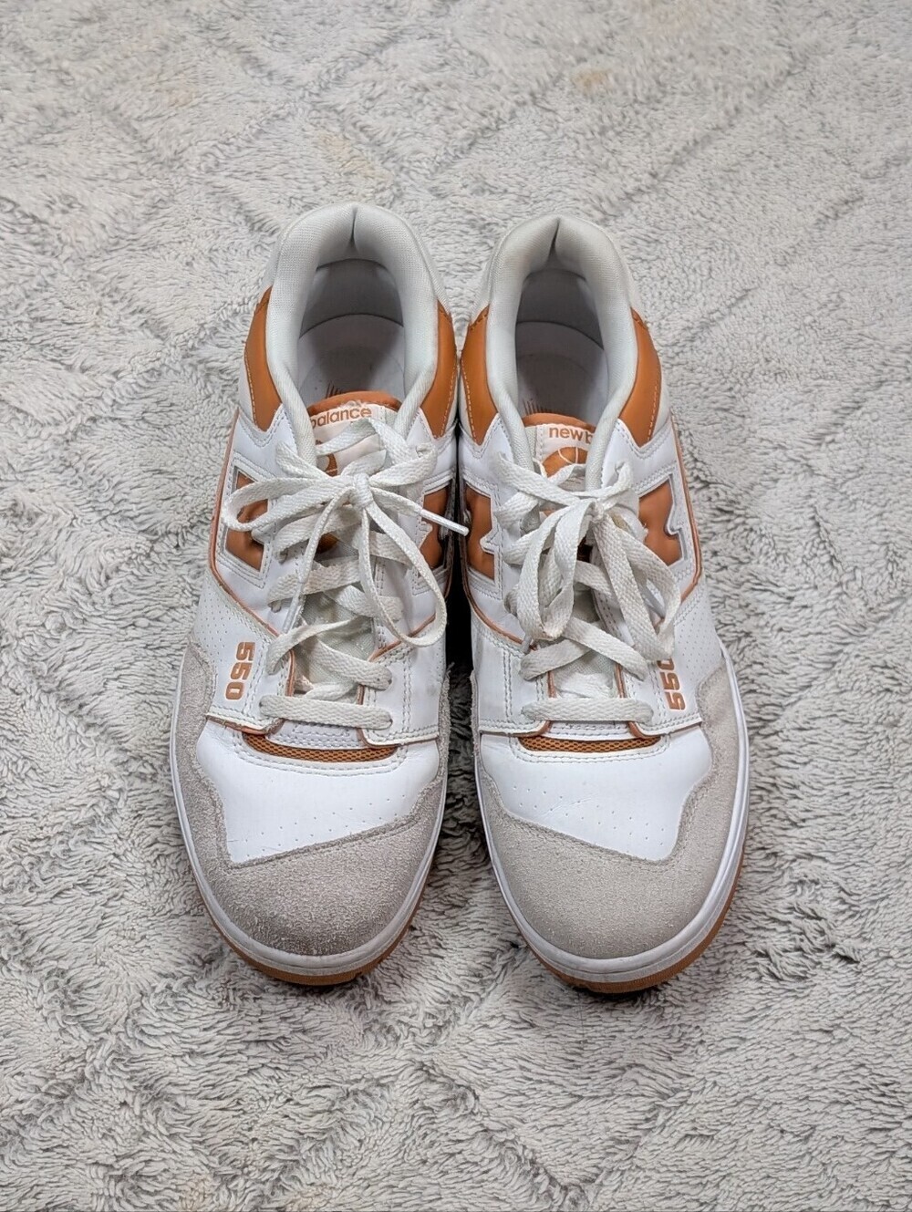 NEW Balance 550 Burnt Orange Munsell White Sepia Sneakers Mens 10 BB550LSC